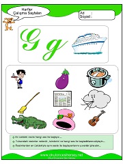 G Sesi Çalışma Sayfaları